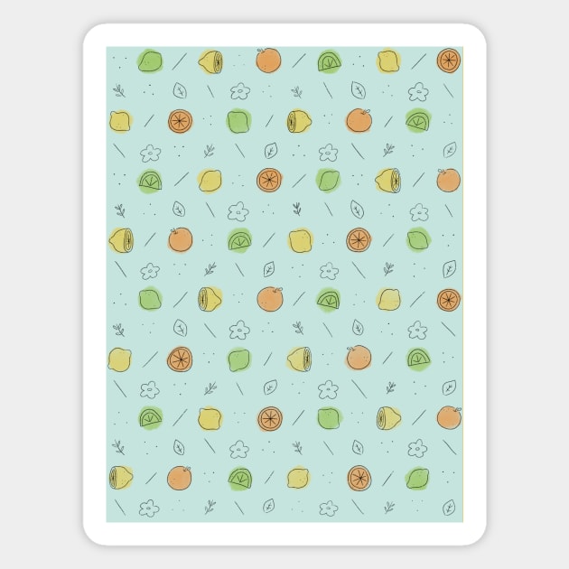 Citrus Fruits Magnet by Unbrokeann